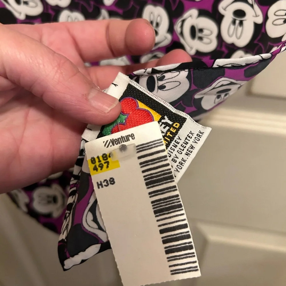 Vintage Disney Purple and Black Mickey Mouse scarf